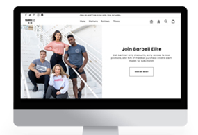Barbell Membership Landing Page
